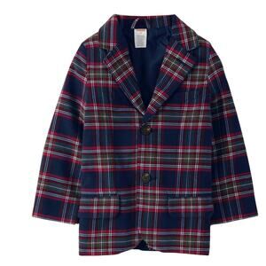 SOLD -Gymboree Boys Toddler Tidal All Over Plaid Blazer Size 18 - 25 Mo NWOT